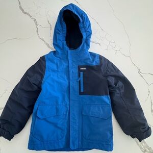 Lands' End Blue and Black Hooded Jacket